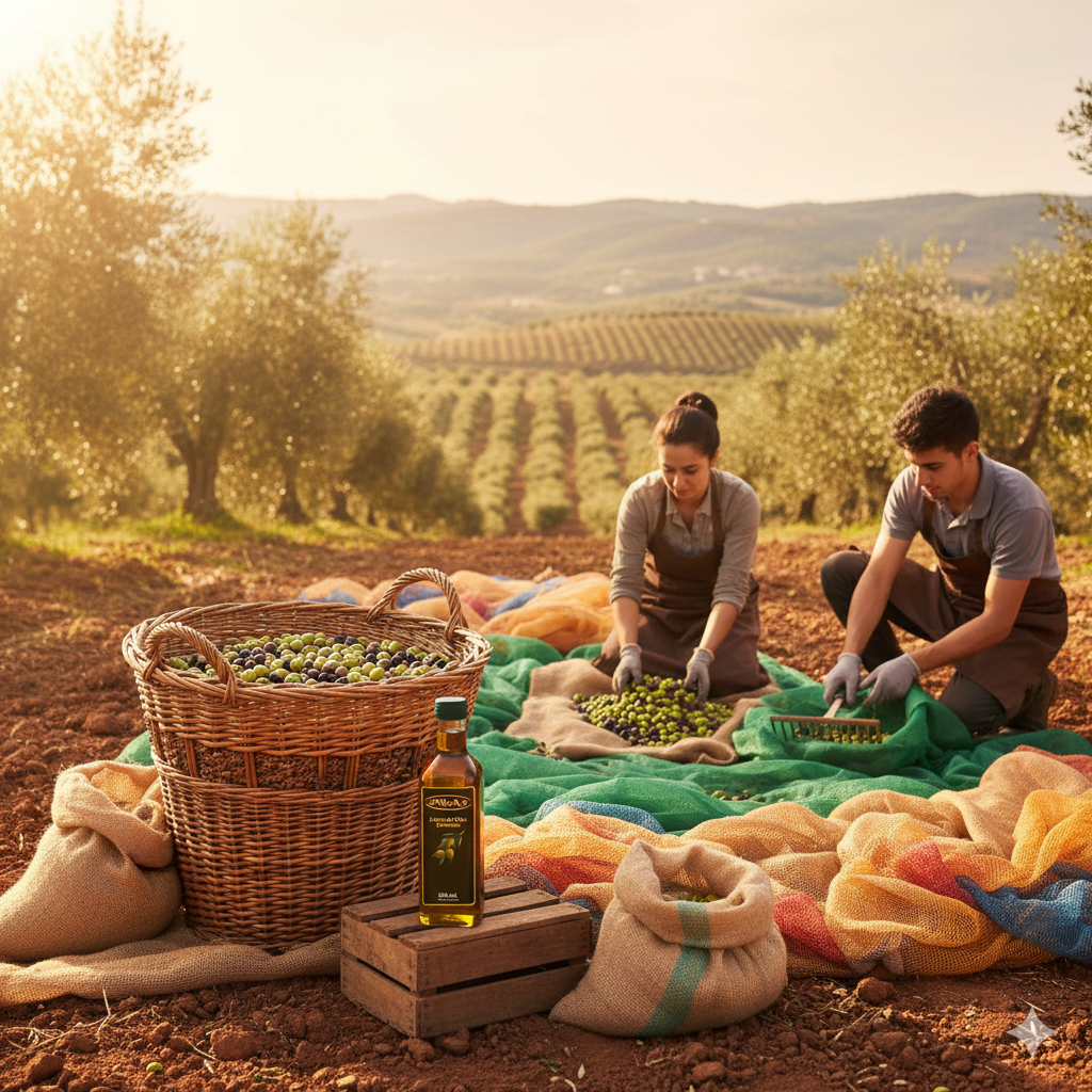Equipo de Aceite IMAS en la cosecha de aceitunas en Chile.